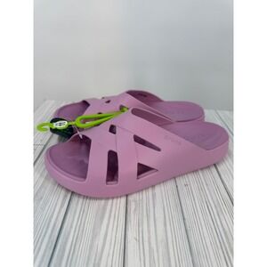 Crocs Getaway Weave Slide Feel Free Sandals Lilac Purple Women's 11 210788-5BX‎